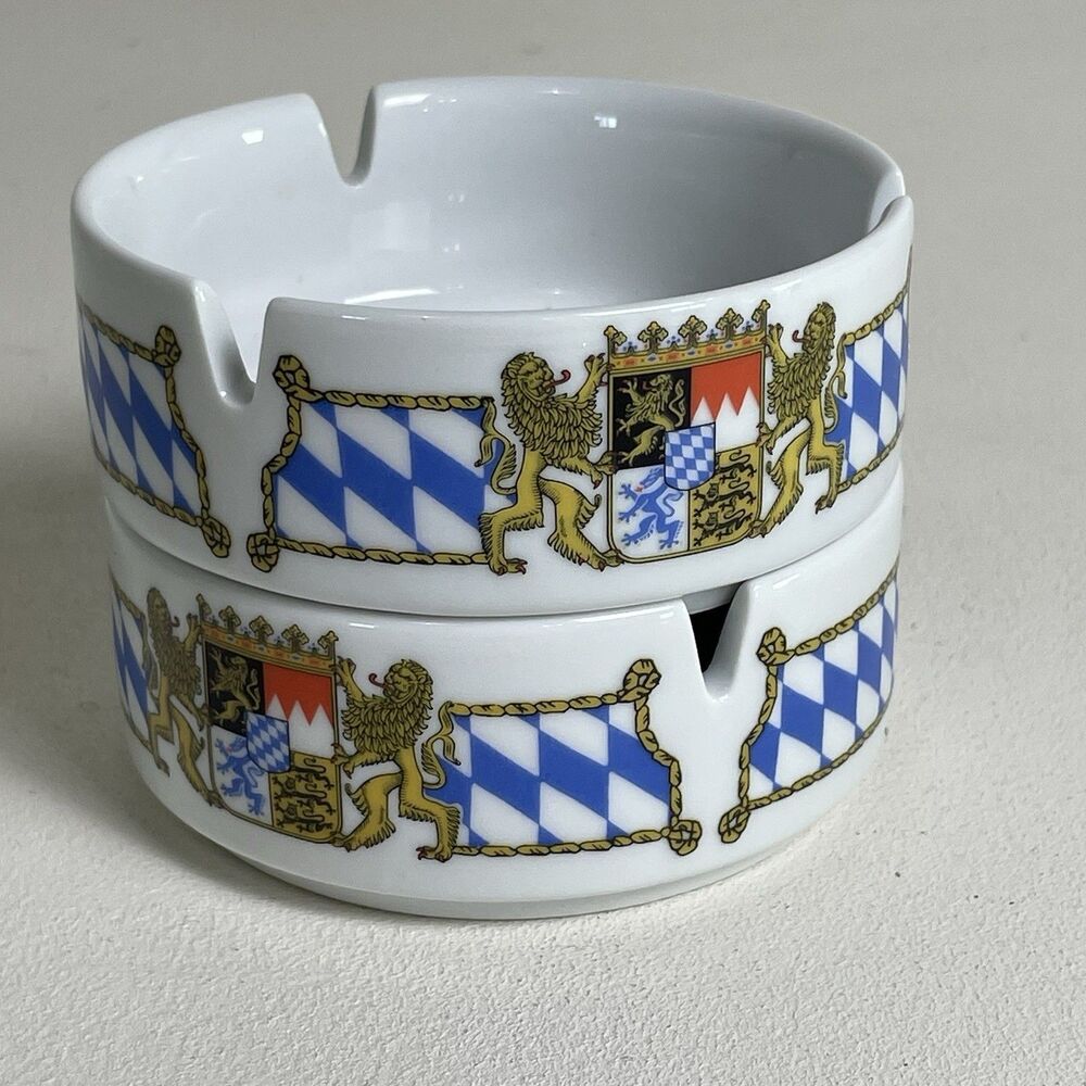 Seltmann Weiden Compact Bavaria Ashtray Lot Of 2